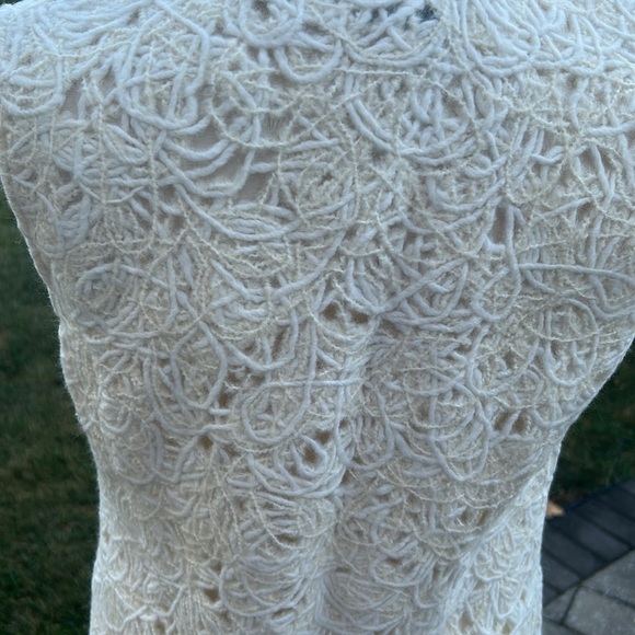 NWT Carlisle Per Se Italian Felted Wool Lace Vest Per Se Per Marine - Picture 8 of 14